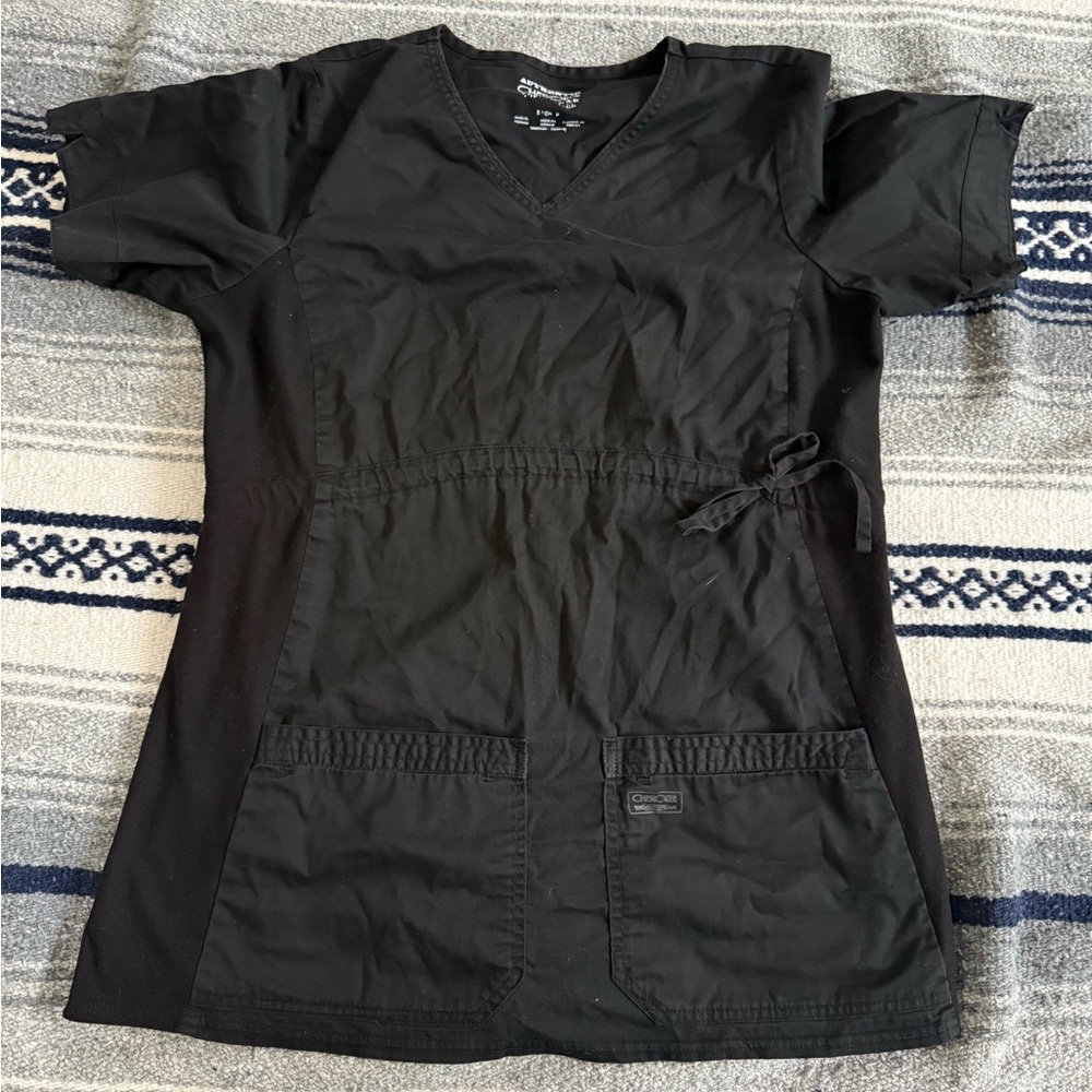 Cherokee Women’s Maternity Black Scrub Top Size Small